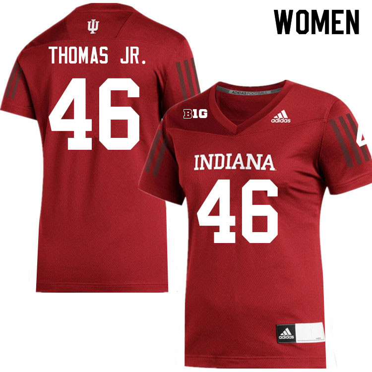 Women #46 Richard Thomas Jr. Indiana Hoosiers College Football Jerseys Sale-Crimson